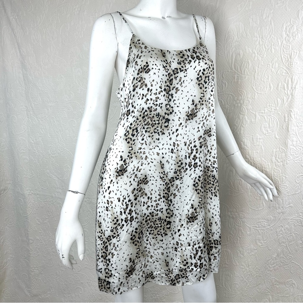 Alice + Olivia Black and White Leopard Print Mini Dress